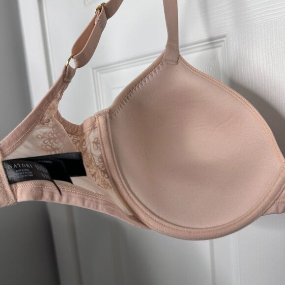 Natori Frame Underwire Contour Bra 30G Cameo Rose Combo Lace Nude Beige - Picture 2 of 7